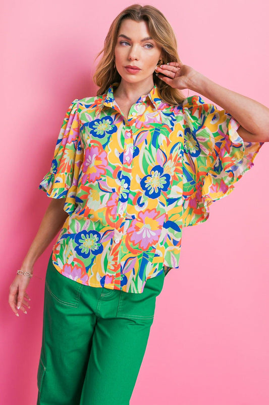 Ready to get away woven top