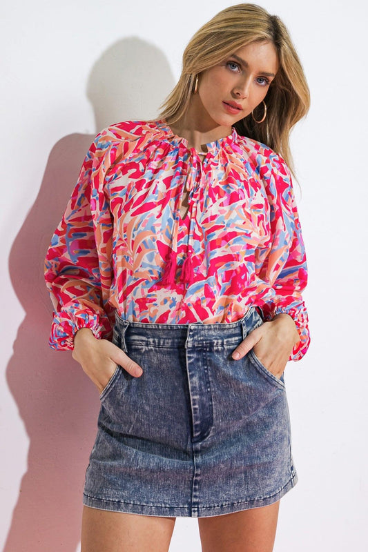 Mistletoe moment woven top