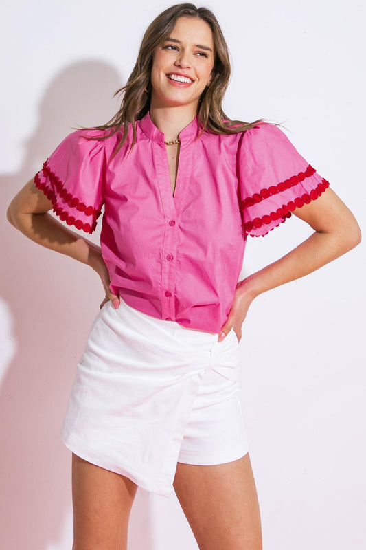 Learn as you go woven top