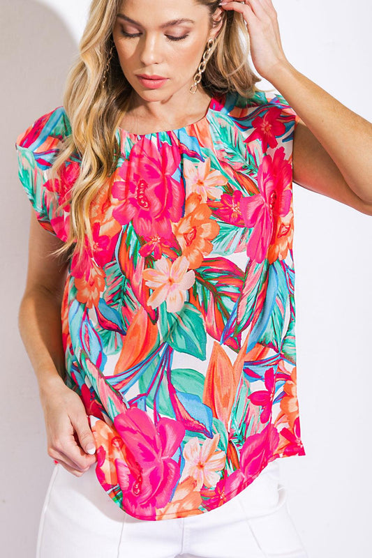 Out for the day woven top