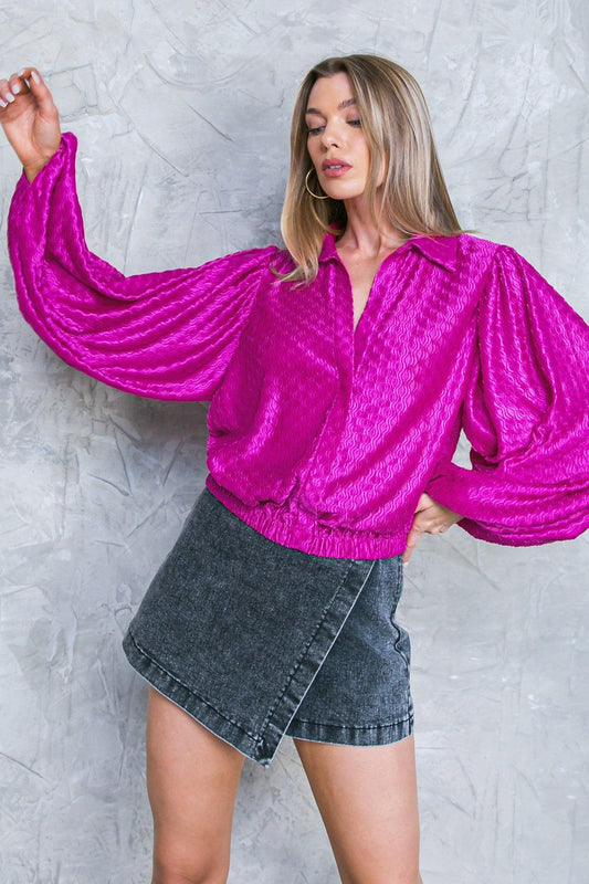Regal romance woven top