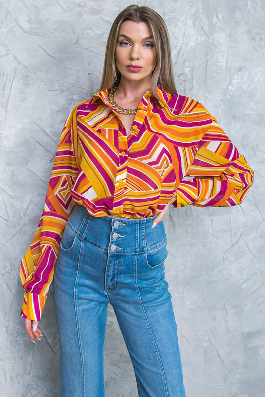 Lively cham woven top
