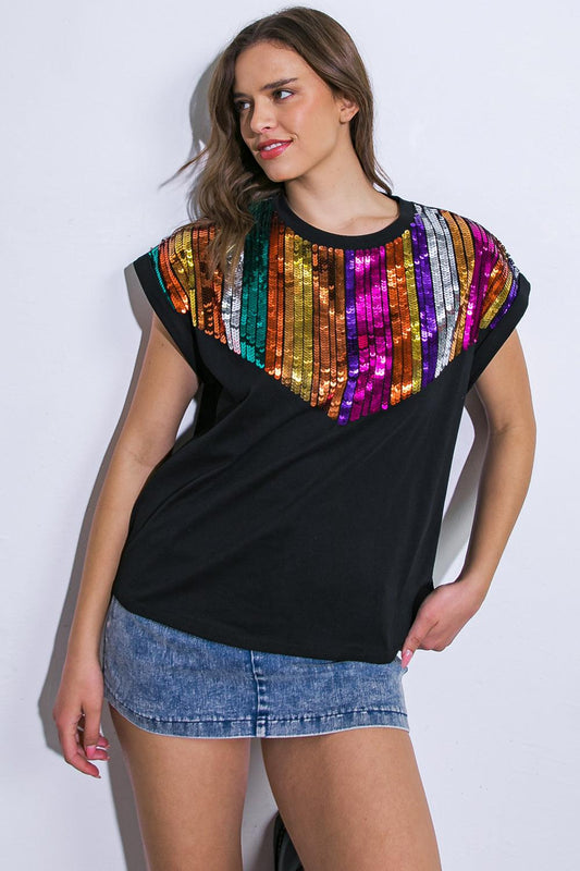 How i'm feeling black knit top