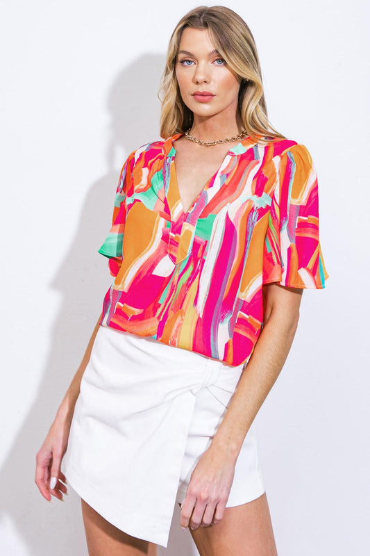 Lean on me woven top