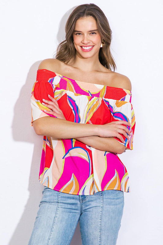 Home of the free woven top