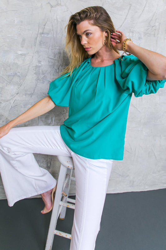 Loved always woven top